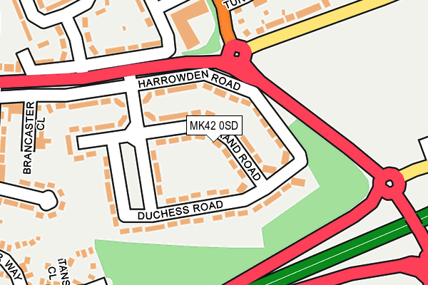 MK42 0SD map - OS OpenMap – Local (Ordnance Survey)