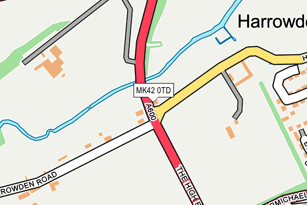 MK42 0TD map - OS OpenMap – Local (Ordnance Survey)