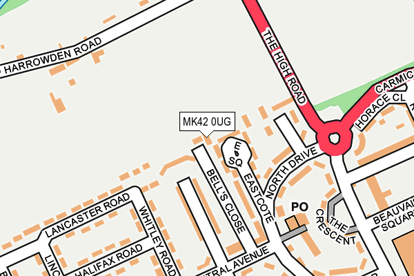 MK42 0UG map - OS OpenMap – Local (Ordnance Survey)