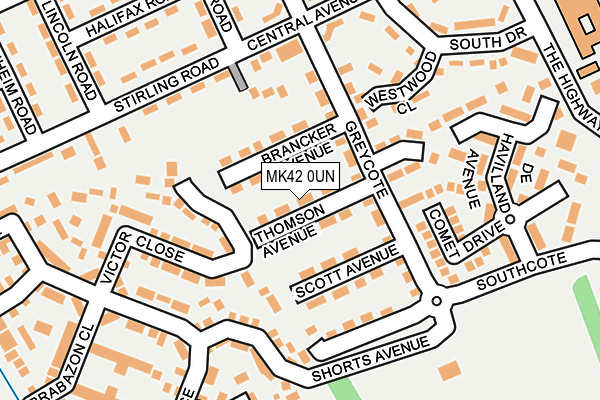 MK42 0UN map - OS OpenMap – Local (Ordnance Survey)