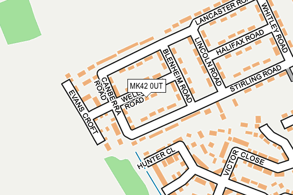 MK42 0UT map - OS OpenMap – Local (Ordnance Survey)