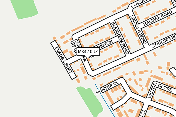 MK42 0UZ map - OS OpenMap – Local (Ordnance Survey)