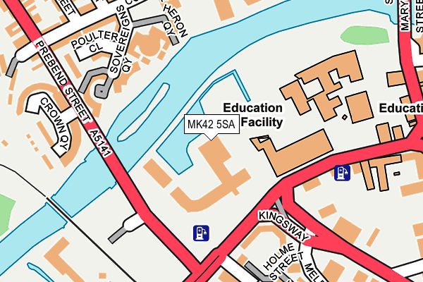 MK42 5SA map - OS OpenMap – Local (Ordnance Survey)