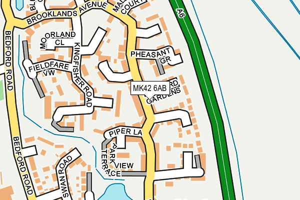 MK42 6AB map - OS OpenMap – Local (Ordnance Survey)