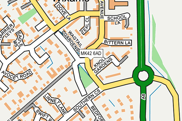 MK42 6AD map - OS OpenMap – Local (Ordnance Survey)