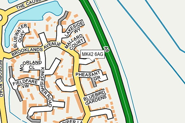 MK42 6AG map - OS OpenMap – Local (Ordnance Survey)