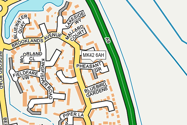 MK42 6AH map - OS OpenMap – Local (Ordnance Survey)