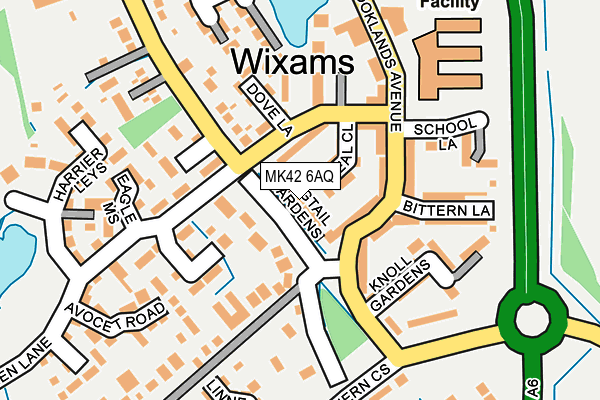 MK42 6AQ map - OS OpenMap – Local (Ordnance Survey)