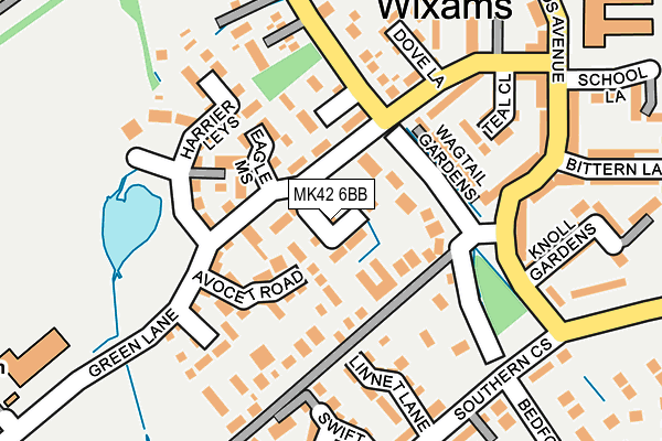 MK42 6BB map - OS OpenMap – Local (Ordnance Survey)