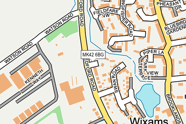 MK42 6BG map - OS OpenMap – Local (Ordnance Survey)