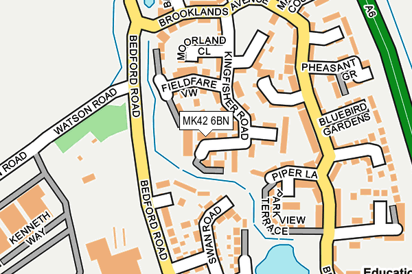 MK42 6BN map - OS OpenMap – Local (Ordnance Survey)