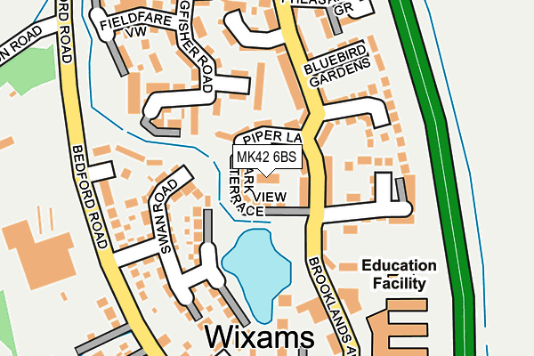 MK42 6BS map - OS OpenMap – Local (Ordnance Survey)