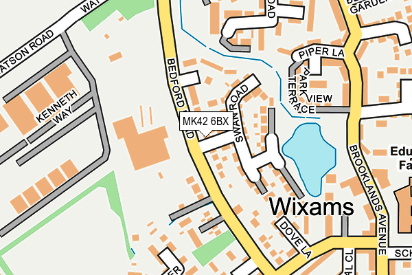 MK42 6BX map - OS OpenMap – Local (Ordnance Survey)