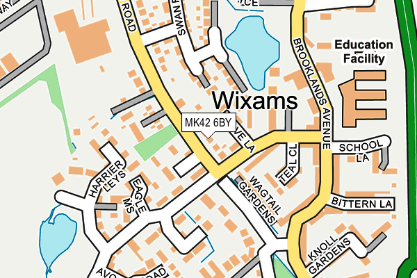 MK42 6BY map - OS OpenMap – Local (Ordnance Survey)