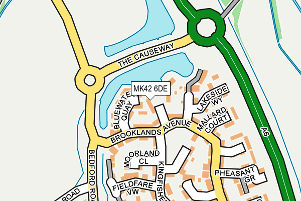 MK42 6DE map - OS OpenMap – Local (Ordnance Survey)