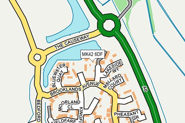 MK42 6DF map - OS OpenMap – Local (Ordnance Survey)