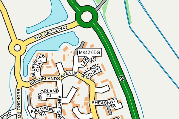 MK42 6DG map - OS OpenMap – Local (Ordnance Survey)