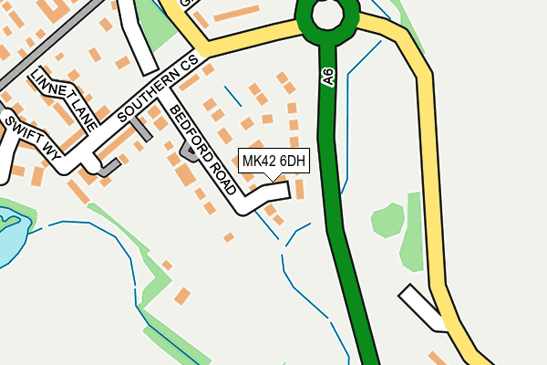 MK42 6DH map - OS OpenMap – Local (Ordnance Survey)