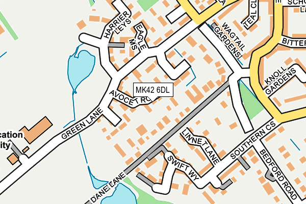 MK42 6DL map - OS OpenMap – Local (Ordnance Survey)