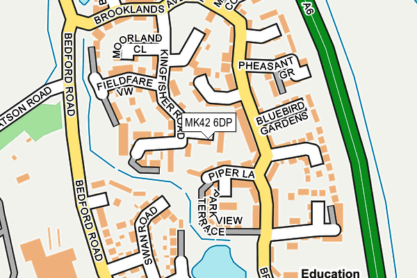 MK42 6DP map - OS OpenMap – Local (Ordnance Survey)