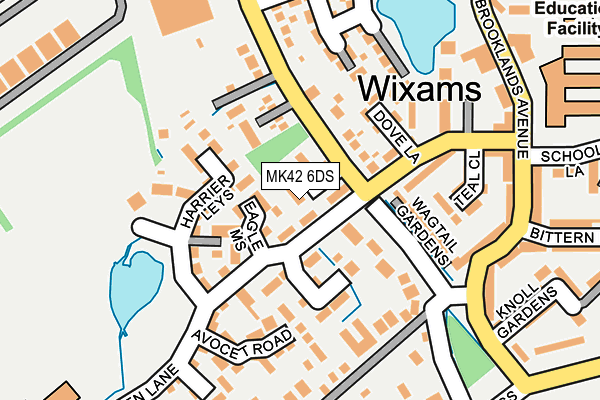 MK42 6DS map - OS OpenMap – Local (Ordnance Survey)