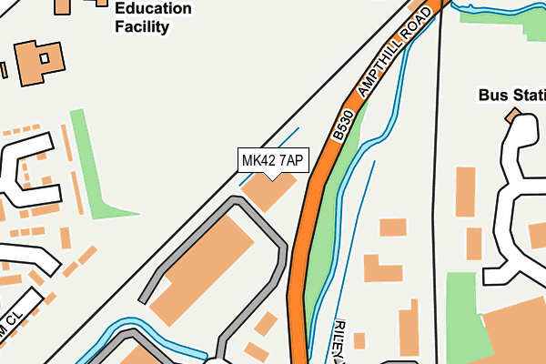 MK42 7AP map - OS OpenMap – Local (Ordnance Survey)