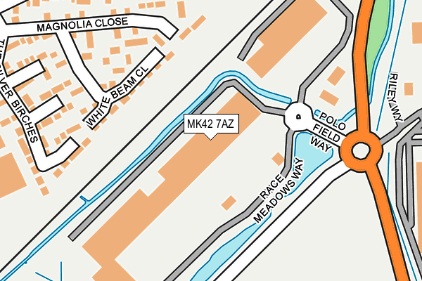 MK42 7AZ map - OS OpenMap – Local (Ordnance Survey)
