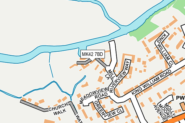 MK42 7BD map - OS OpenMap – Local (Ordnance Survey)