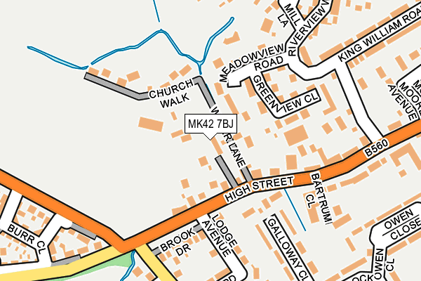 MK42 7BJ map - OS OpenMap – Local (Ordnance Survey)