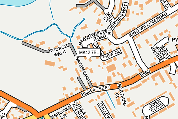 MK42 7BL map - OS OpenMap – Local (Ordnance Survey)