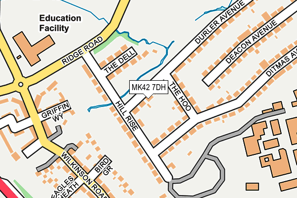 MK42 7DH map - OS OpenMap – Local (Ordnance Survey)