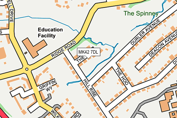 MK42 7DL map - OS OpenMap – Local (Ordnance Survey)