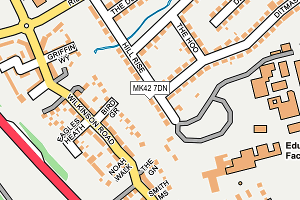 MK42 7DN map - OS OpenMap – Local (Ordnance Survey)