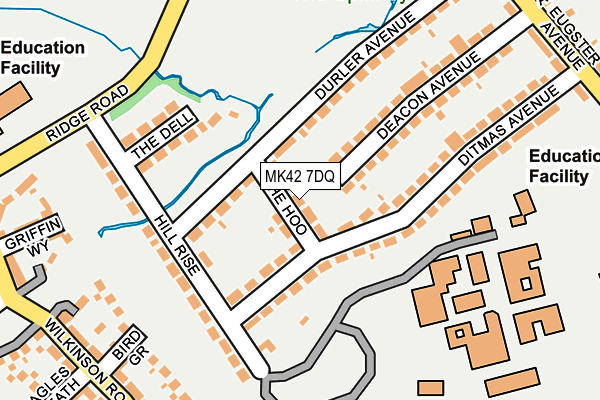 MK42 7DQ map - OS OpenMap – Local (Ordnance Survey)