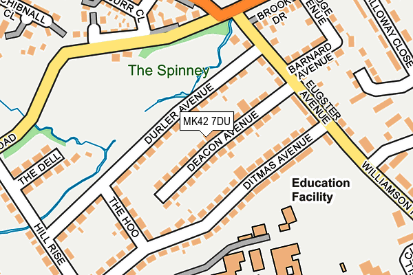 MK42 7DU map - OS OpenMap – Local (Ordnance Survey)