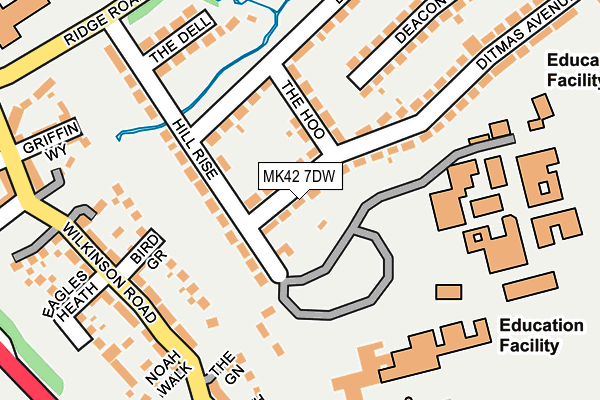 MK42 7DW map - OS OpenMap – Local (Ordnance Survey)