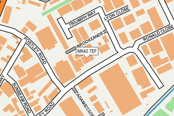 MK42 7EF map - OS OpenMap – Local (Ordnance Survey)