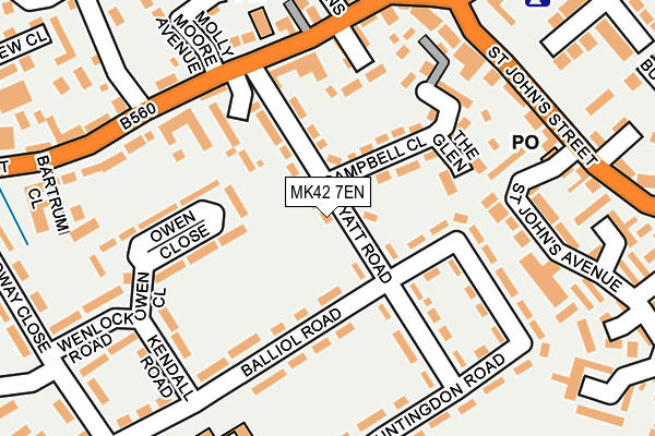 MK42 7EN map - OS OpenMap – Local (Ordnance Survey)