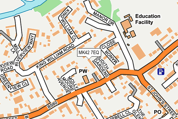 MK42 7EQ map - OS OpenMap – Local (Ordnance Survey)