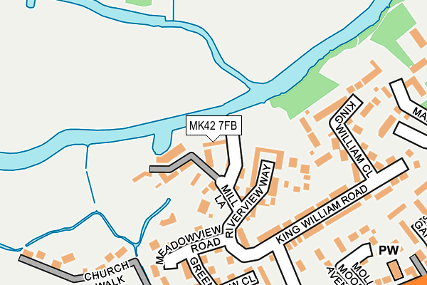 MK42 7FB map - OS OpenMap – Local (Ordnance Survey)