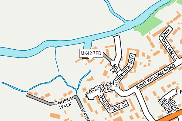 MK42 7FD map - OS OpenMap – Local (Ordnance Survey)