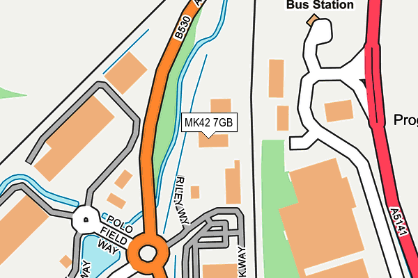 MK42 7GB map - OS OpenMap – Local (Ordnance Survey)