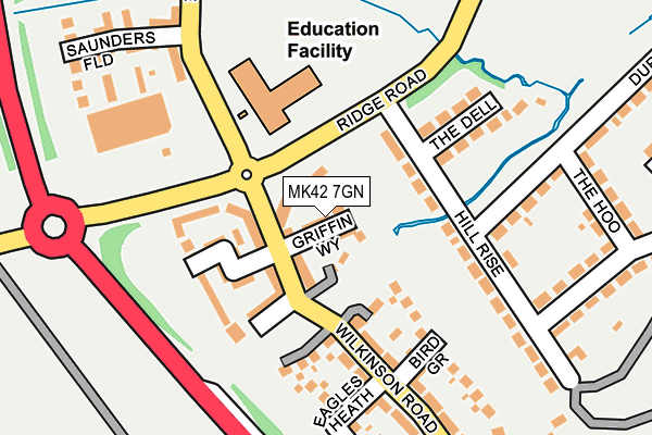 MK42 7GN map - OS OpenMap – Local (Ordnance Survey)