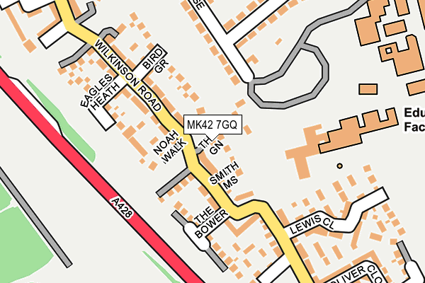 MK42 7GQ map - OS OpenMap – Local (Ordnance Survey)