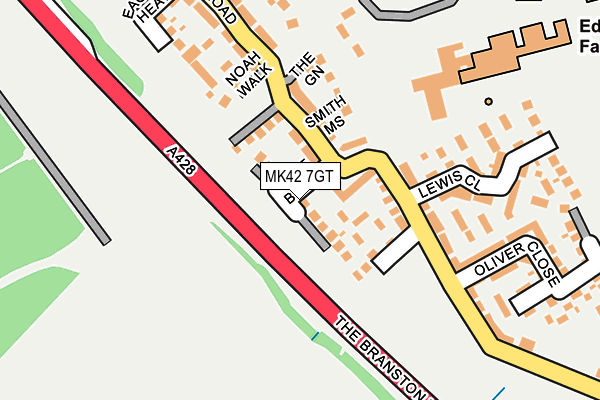 MK42 7GT map - OS OpenMap – Local (Ordnance Survey)