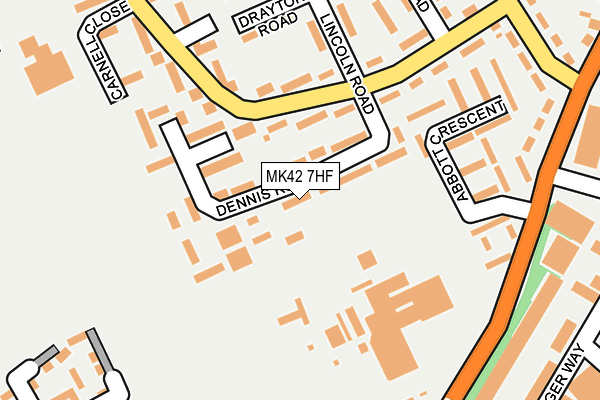 MK42 7HF map - OS OpenMap – Local (Ordnance Survey)