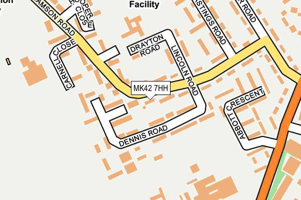MK42 7HH map - OS OpenMap – Local (Ordnance Survey)