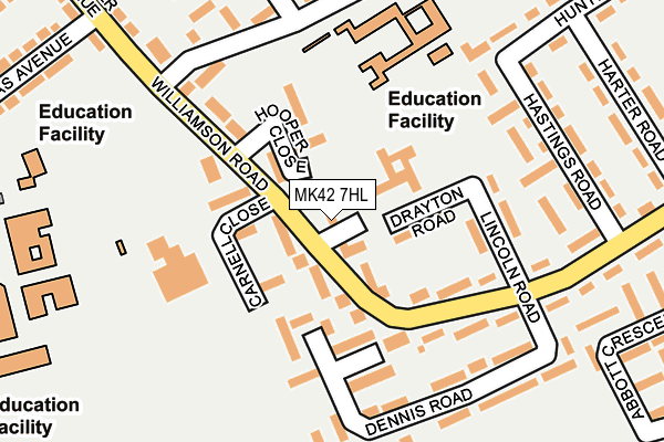 MK42 7HL map - OS OpenMap – Local (Ordnance Survey)