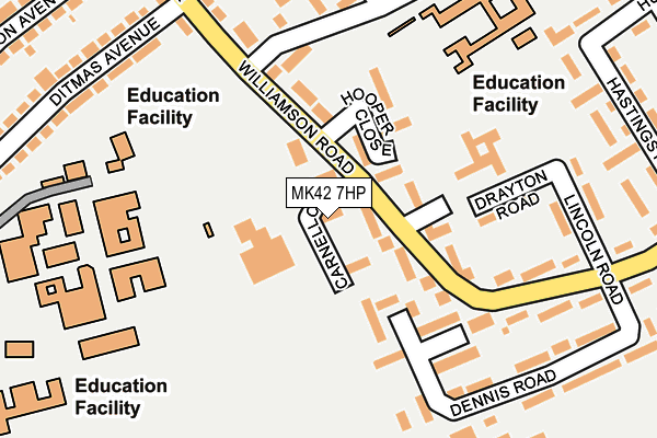 MK42 7HP map - OS OpenMap – Local (Ordnance Survey)