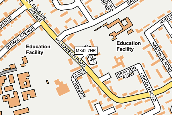 MK42 7HR map - OS OpenMap – Local (Ordnance Survey)
